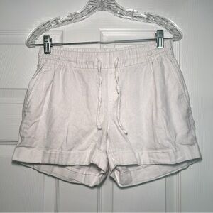 Old Navy White Linen Shorts Women’s Small Summer Minimal Beach Resort Flowy